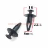 China Supplier Interior Plastic Rivet Fastener Clips 8mm Hole Push Black Rivet For Automobile