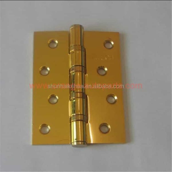 China Manufacturer Iron Material Plated Golden Color Of 4bb 4" X 3" X 3 Mm Door Hinge