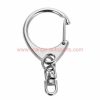 China Manufacturer Key Ring With Chain Silver D Snap Hook Split Metal Keychain Diy Crafts Key Ring