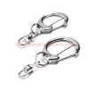 China Manufacturer Key Ring With Chain Silver D Snap Hook Split Metal Keychain Diy Crafts Key Ring