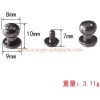 Wholesale Price Leather Craft 5mm Solid Brass Ball Round Head Screw Back Button Stud Nipple Rivet