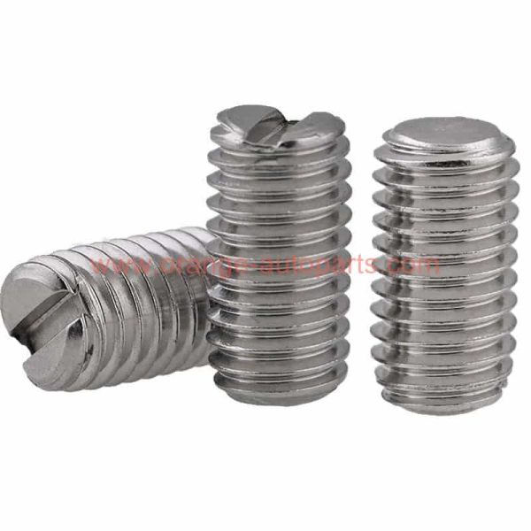 China Manufacturer M1-m12 Din 551 Stainless Steel 304 Flat Point Grub Screws Slotted Set Screw