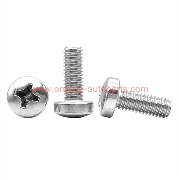 China Supplier M1.6-m10 Din 7985 Stainless Steel 304 Cross Recessed Raised Cheese Pan Head Phillips Screws