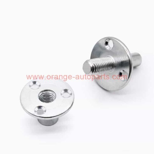 China Supplier M10 M12 White Zinc Three Hole Furniture Plate Locknuts Tee Nuts Connector