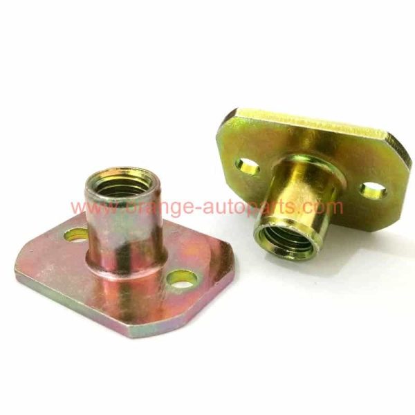 China Supplier M10 Steel Zinc Plated Square Base T Nut With Two Brad Holes For Rock Climbing Holds