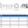 China Supplier M16 Grade 10.9 Full Thread Black Oxide Hex Flange Head Bolts