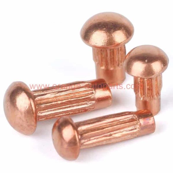 Factory Price M2 M2.5 M3 M4 Branding Rivet Copper Round Head Knurled Solid Rivets