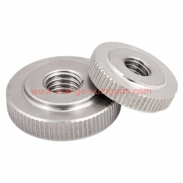 Factory Customized M2 M3 M4 M5 M6 M8 M10 Din 467 Stainless Steel 304 Knurled Grip Knobs Round Flat Knurled Nut