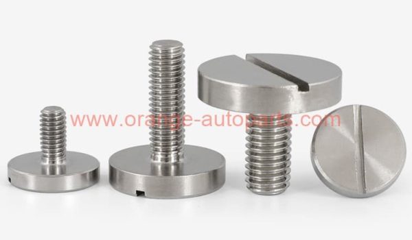 China Supplier M2 M3 M4 M5 M6 M8 M10 Din 921 Stainless Steel 304 Slotted Pan Head Screws With Large Head