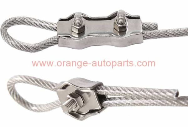 Factory Price M2 M3 M4 M5 M6 M8 M10 Stainless Steel 304 Double Grips Cable Clamps Duplex Wire Rope Clip