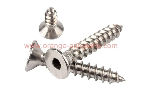 Factory Price M2 – M8 Stainless Steel 304 Din 7991 Hex Socket Flat Countersunk Head Self Tapping Screw