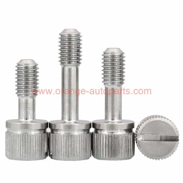 China Manufacturer M2.5 M3 M4 M5 M6 M8 Stainless Steel 304 Slotted Knurled Thumb Screws With Waisted Shank