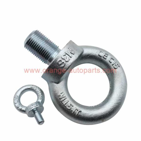 China Supplier M24 M36 M48 M64 M80 M100 Steel Galvanized Din 580 Lifting Eye Bolts