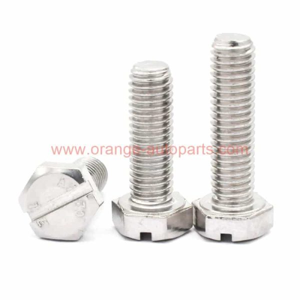 China Manufacturer M3 – M12 A2 Stainless Steel Slotted Hex Head Screws