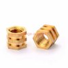 China Supplier M3 – M12 Din16903 Brass Hexagon Open Type Threaded Insert Nuts For Plastics Mouldings