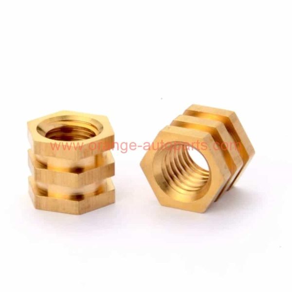 China Supplier M3 – M12 Din16903 Brass Hexagon Open Type Threaded Insert Nuts For Plastics Mouldings