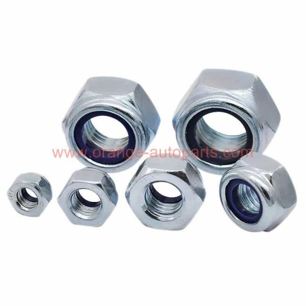 Factory Customized M3 – M20 Steel Galvanized Din 985 Hex Lock Nut With Nylon Insert Nylock Nuts