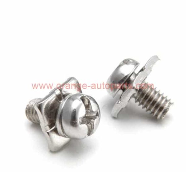 China Supplier M3 M3.5 M4 Nickel Plated Slot Pan Head Square Washer Sems Screws