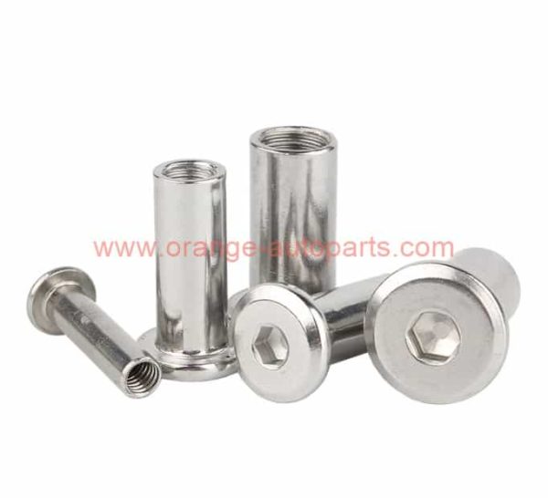 China Manufacturer M3 M4 M5 M6 M8 304 Stainless Steel Flat Hex Allen Socket Threaded Barrel Nut Sleeve Nut