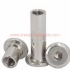 China Manufacturer M3 M4 M5 M6 M8 304 Stainless Steel Flat Hex Allen Socket Threaded Barrel Nut Sleeve Nut