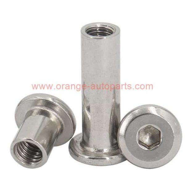 China Manufacturer M3 M4 M5 M6 M8 304 Stainless Steel Flat Hex Allen Socket Threaded Barrel Nut Sleeve Nut