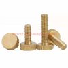 Factory Price M3 M4 M5 M6 M8 M10 Din 653 Flat Head Brass Knurled Thin Thumb Screw