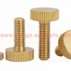 Factory Price M3 M4 M5 M6 M8 M10 Din 653 Flat Head Brass Knurled Thin Thumb Screw