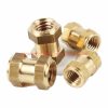 China Supplier M3 M4 M5 M6 M8 M10 M12 Din16903 Brass Hex Threaded Insert Nuts For Plastics Mouldings