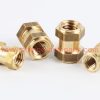 China Supplier M3 M4 M5 M6 M8 M10 M12 Din16903 Brass Hex Threaded Insert Nuts For Plastics Mouldings