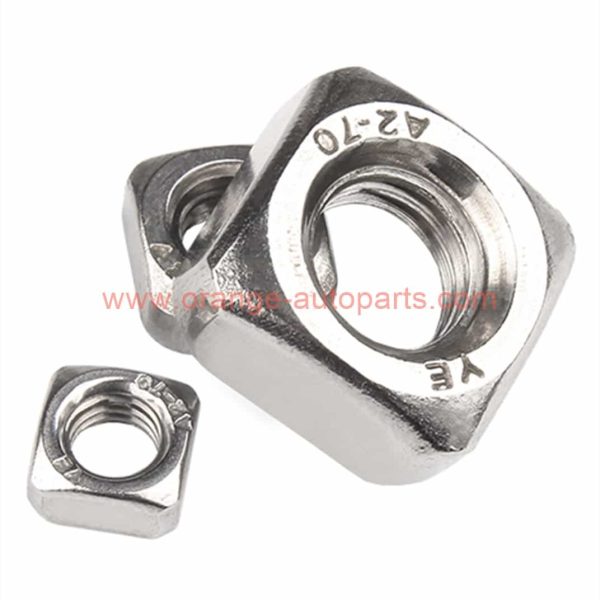 China Supplier M3 M4 M5 M6 M8 M10 M12 M16 Din 557 Stainless Steel 304 Threaded Square Nut