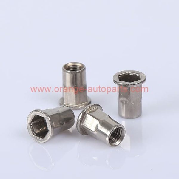 Factory Price M3 M4 M5 M6 M8 M10 M12 Stainless Steel 304 Flat Round Head Internal And External Half Hex Rivet Nut