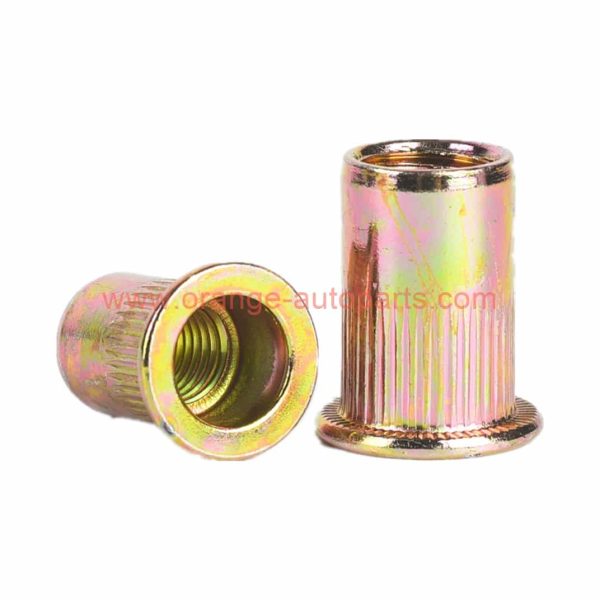 Factory Customized M3 M4 M5 M6 M8 M10 M12 Zinc Plated Steel Rivnut Flat Head Threaded Insert Blind Rivet Nut