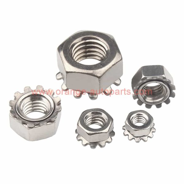 China Supplier M3 M4 M5 M6 M8 M10 Stainless Steel 304 Hex Star Nuts Keps K-lock Nut