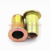 China Supplier M3 M4 M5 M6 M8 M10 Yellow Zinc Flat Open Head Rivnuts Insert Rivet Nuts 1/4" 3/8" 5/16"