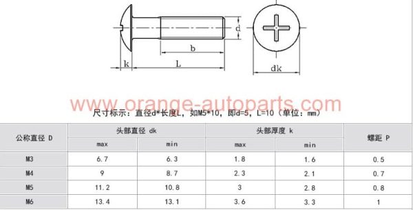 Wholesale Price M3 M4 M5 M6 M8 Stainless Steel 304 Phillips Truss Mushroom Head Machine Screw