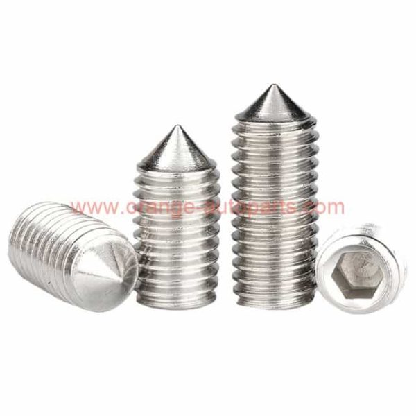 Wholesale Price M3 M4 M5 Stainless Steel Cone Point Grub Screws Hex Socket Set Screw Din914