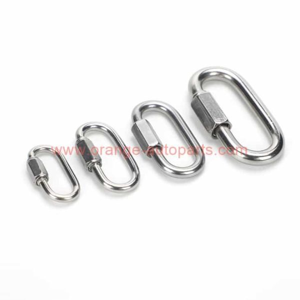 Wholesale Price M3-m12 Stainless Steel Heavy Duty Quick Chain Link Locking Carabiner Wire Rope Cable Connect Ring