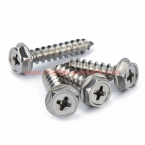 Factory Price M3 -m8 Stainless Steel 304 Cross Recessed Hexagon Flange Head Self Tapping Screw