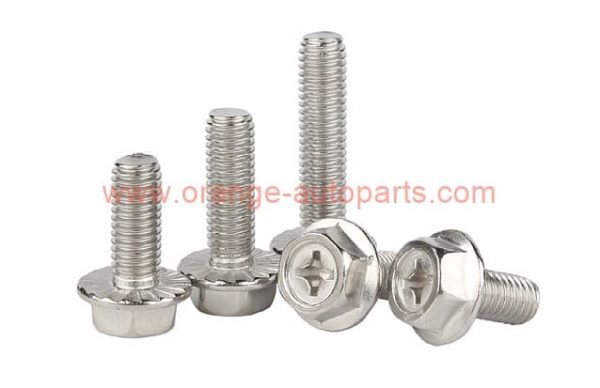 Factory Price M3-m8 Stainless Steel 304 Cross Recessed Hexagon Serrated Flange Head Bolt Screw