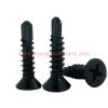 China Supplier M3.5-m6.3 Black Oxide Cross Recessed Philips Countersunk Head Self Drilling Screws