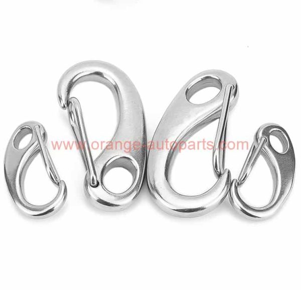 China Manufacturer M30 M50 M70 M100 Stainless Steel 304 Egg-shaped Shackle Hanging Buckle Carabiner Spring Snap Hook