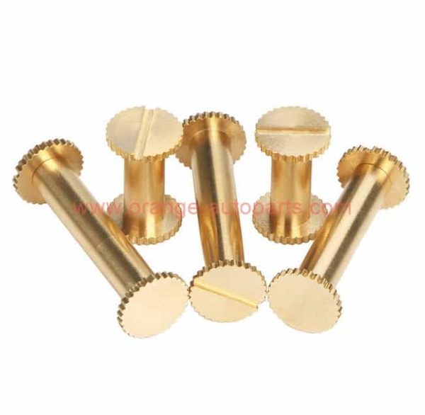 China Manufacturer M4 Brass Blank Flip Book Knurled Binding Post Book Screw