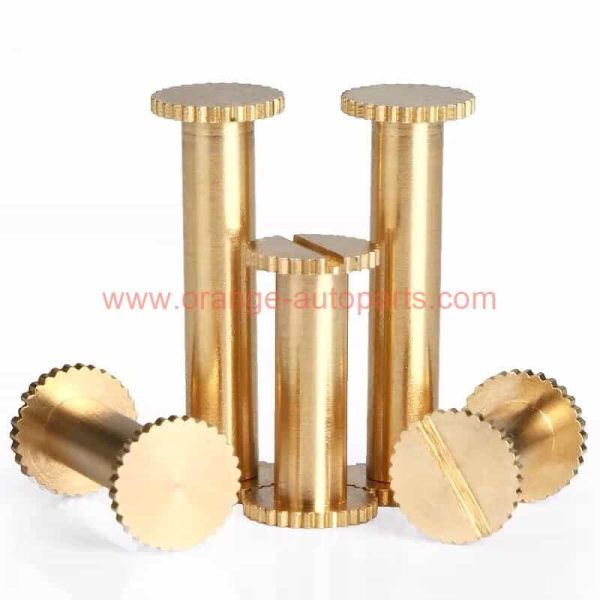 China Supplier M4 Brass Slotted Knurled Binding Chicago Screw Posts For Photo Albums Scrapbook