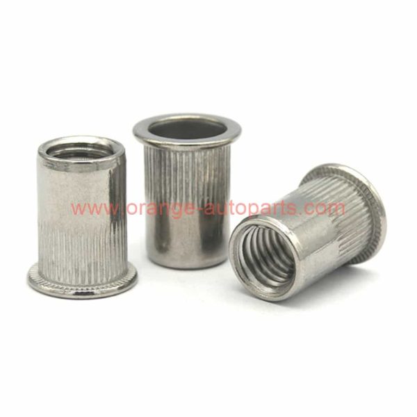 Factory Price M4 – M12 Stainless Steel 304 Knurled Flat Round Head Rivnut Blind Rivet Nut