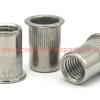 Factory Price M4 – M12 Stainless Steel 304 Knurled Flat Round Head Rivnut Blind Rivet Nut