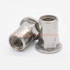 China Manufacturer M4 – M12 Stainless Steel Flat Head Open End Semi Hex Body Rivet Nut