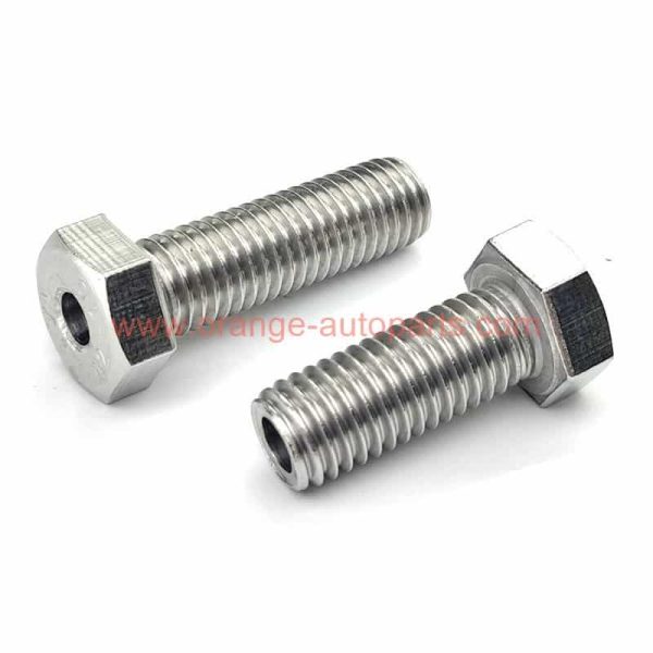 China Manufacturer M4 – M16 Stainless Steel 304 Hex Head Hollow Bolt With Wire Hole In Middle