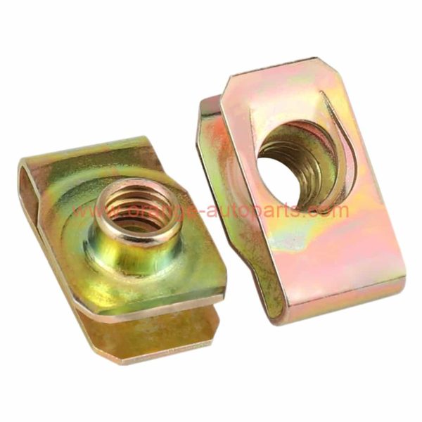 China Supplier M4 M5 M6 M8 Din 34818 Zinc Plated Speed Lock Nuts Metal Sheet Spring U Clip Nuts