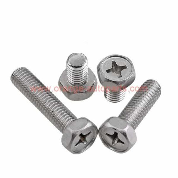 Wholesale Price M4 M5 M6 M8 Gb29.2 Stainless Steel 304 Hexagon Bolt Screw With Cross Recess On Head