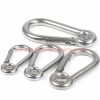 China Manufacturer M4 M5 M6 M8 M10 Cheap Stainless Steel Key Chain Snap Hook Climbing Carabiner